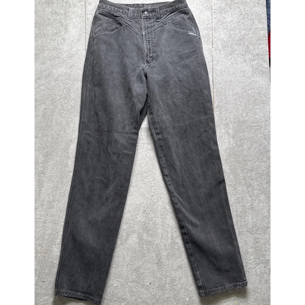 Vtg Rockies Rocky Mountain Women's Jeans 33 Black High Rise Western Cowboy Fit